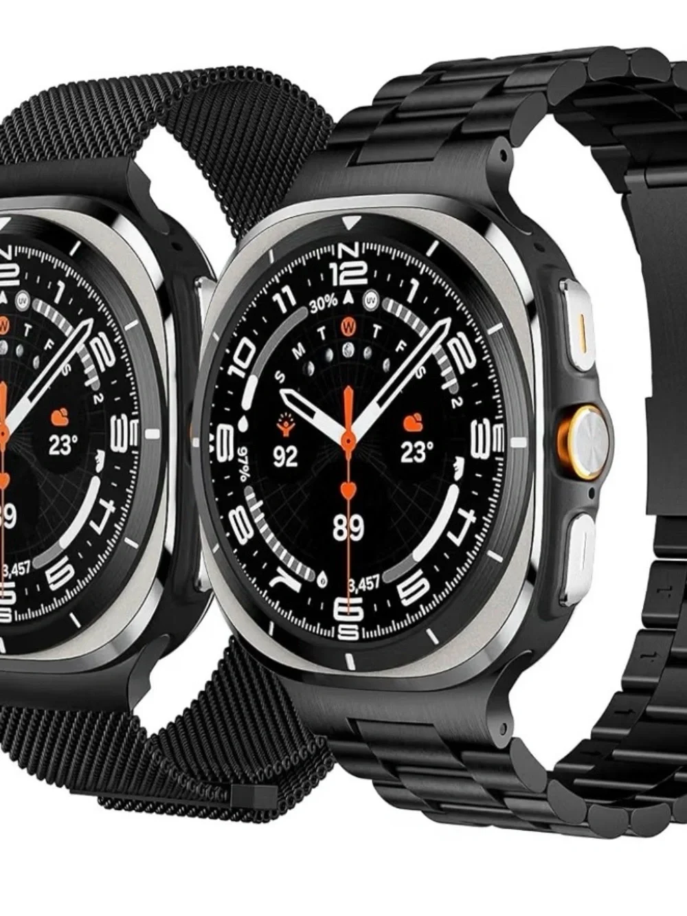 Suplink smart watch band 2 pack in black